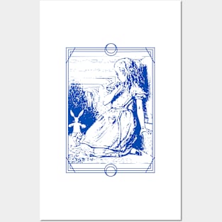 Alice in Wonderland and the White Rabbit Posters and Art